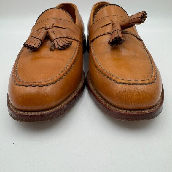 Allen Edmonds Wingham Tassel Loafers Tan Leather Mens Size 9.5D Classic Slip-On - Picture 2 of 9